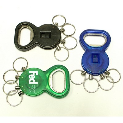 Bottle Opener w/Key Holder & Split Ring