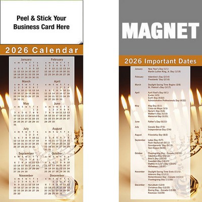 Peel & Stick Full Color Calendar Magnet (3 1/2"x8 1/2")