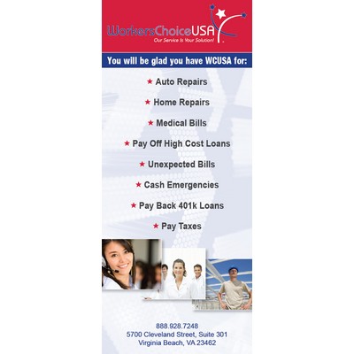 Completely Custom Double-Sided Full-Color Rack Cards (4" x 9")