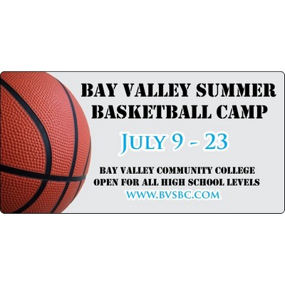 8" X 4" Kwik-Ship Clear Poly Digital Print Round Corner Decal w/Back Adhesive