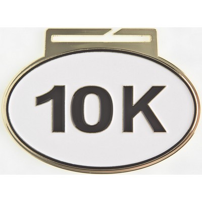Medals,"10K" - Oval 3-1/4" x 2-3/8" With Olympic Ribbon