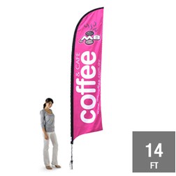 14' Feather Flag Single Sided