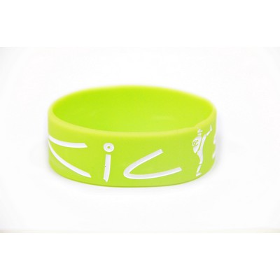 The Big Boy Glow in the Dark Wristband w/ 1" Width (360º Imprint)