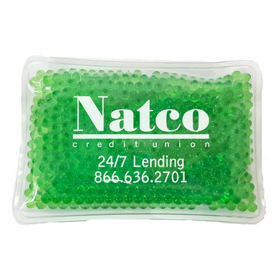 Rectangular Green Hot/Cold Pack w/Gel Beads