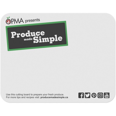 Flexible Cutting Board on FDA approved .045 clear plastic (11.5" x 14.75") Sub-Surface Full Color