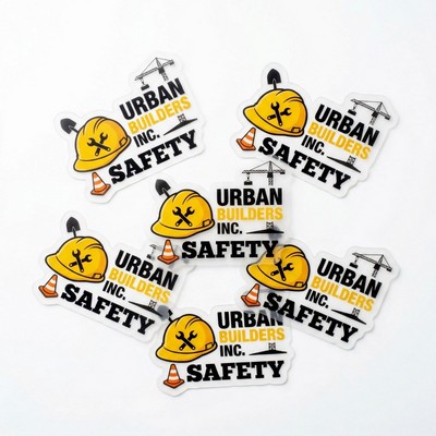 .004 Custom Shape Clear Matte Vinyl / high performance adh back Decals (51 to 75 sq in) Full Color