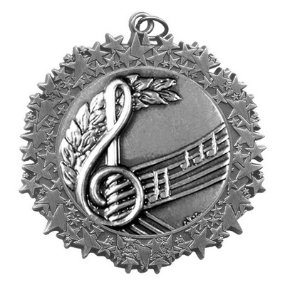 Stock Star Border 2 3/4" Medal- Music