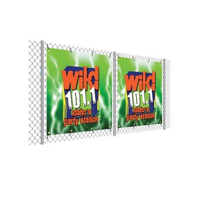 96"W x 60"H Fence Wrap, Vinyl, Single-Sided