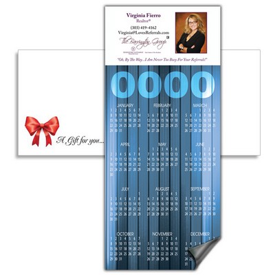 Magnetic Calendar with Envelope - Light Blue