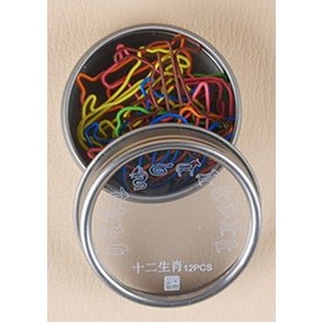 Cow Shaped Originality Chinese Zodiac Metal Clip Tin