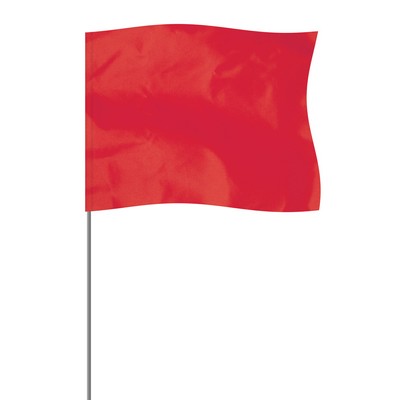 Red 4" x 5" Marker Flag on a 36" Wire