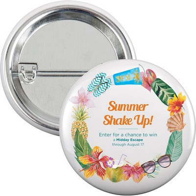 2-1/2" Round Safety Pin Button