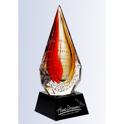 Hot Flame Art Glass Award (4''x 9 3/4'')