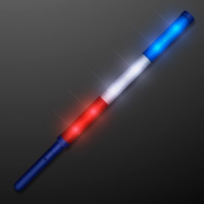 Red, White & Blue LED Light Batons - BLANK