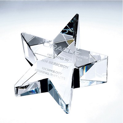 Slant Star Paperweight, 4"x4"