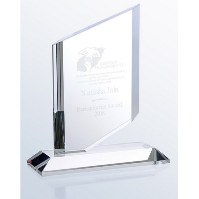 Optical Crystal Sail Award, 7"x8-1/4"H