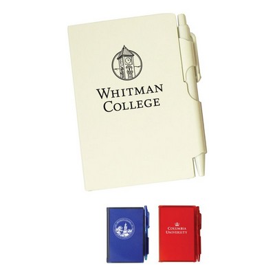 Union Printed - Pocket-Size Memo Pad with Attached Pen - 1-Color Print