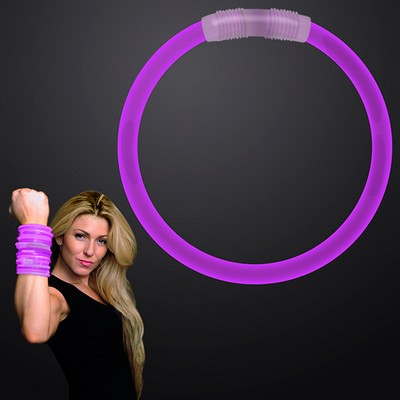 8" Purple Glow Bracelet - BLANK