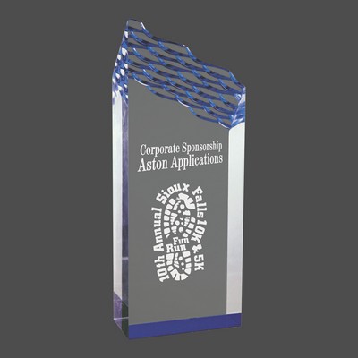 Blue Riptide Acrylic Award (3½"x9")