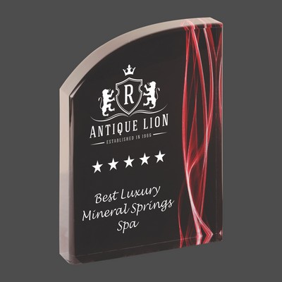 Wave Red Vapor Acrylic Award (8")