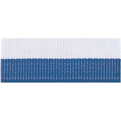 Blue/White Neck Ribbon w/Snap Clip (1½")