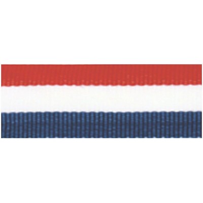 Red, White, Blue Neck Ribbon w/Snap Clip (1½")
