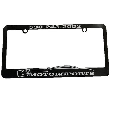 License Plate Frame With Raised 3D Logo With White Letters