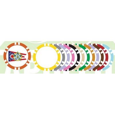 12 Stripe 11.5 Gram Full Color Inlay Poker Chip