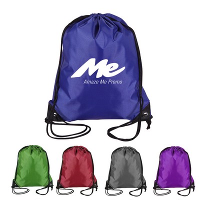 210D Drawstring Backpack w/ Reinforced Corner