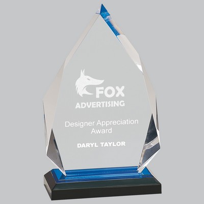 5 1/4" x 8 3/4" Blue Diamond Impress Acrylic Award