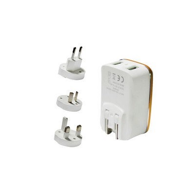 USB wall charger with three ports