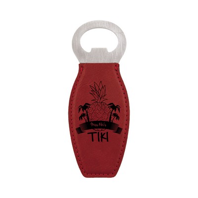 Leatherette Bottle Opener (Rose Red)