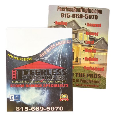 Large Pocket Page Folder with Wavy Pocket (9"x11 1/2") Printed Full Color 4/0