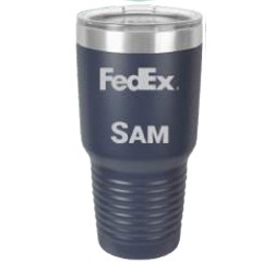 30 Oz. Polar Camel Navy Blue Ring Neck Vacuum Insulated Tumbler w/Clear Lid