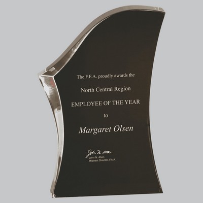 7" Black/Clear Luminary Acrylic Surge Award