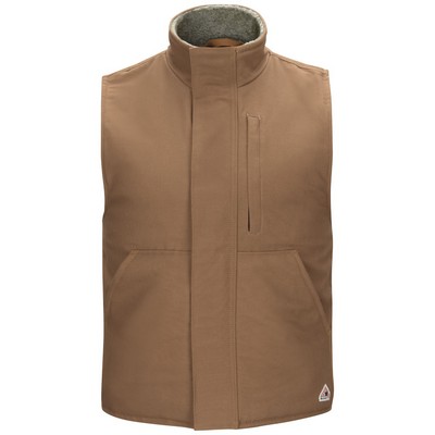 Bulwark® VLS2 Men's Sherpa Lined Brown Duck Vest
