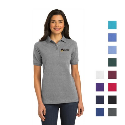 Port Authority® Women's Heavyweight Cotton Pique Embroidered Polo