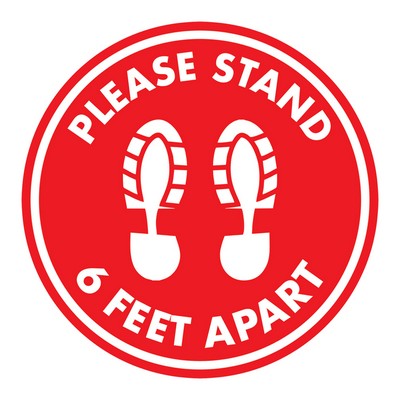 23" Round 6' Apart Floor Graphic