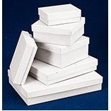 White Jewelry Box w/Fiber Insert (3 1/16"x2 1/8"x1")