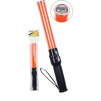 High Intensity Traffic Baton with LED Flashlight, Orange, 17.5" Long