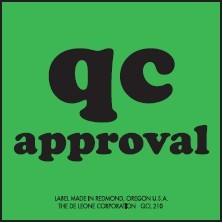 QC Approval Matte Paper Labels - 2" x 2"