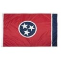 Tennessee Indoor Parade Flag w/Pole Hem And Fringe (4'x6')