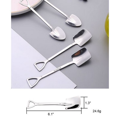 6" Glassy Surface Square Shovel Ice Cream Spoon