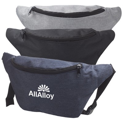 Travel Fanny Pack w/ Zippered Compartment & Buckle Closure (14" x 6.50")