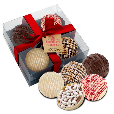 Mega Hot Chocolate Bomb Gift Box - Deluxe Flavor - 4 Pack