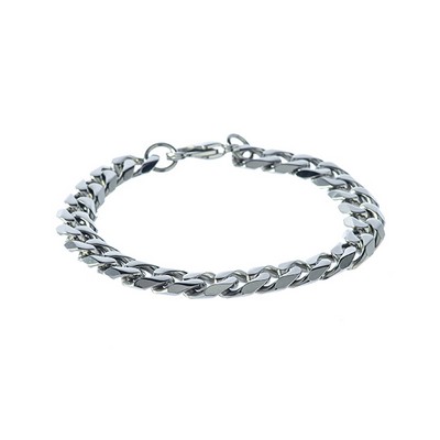 STEELX 10mm Curb Bracelet - Silver