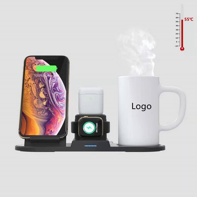 4" 1 Multfunction Wireless Charger with Coffee Mug Warmer