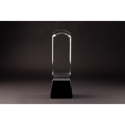 Crystal Dome Tower w/Black Base (11 7/8 x 3 3/8 x 3 3/8")