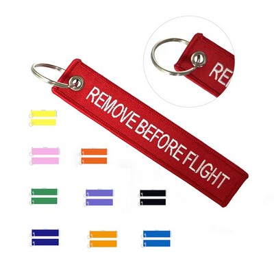 2-Sided Embroidery Luggage Keychain Tag