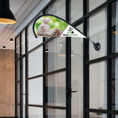 Single Sided Teardrop Custom Suction Cup Flag